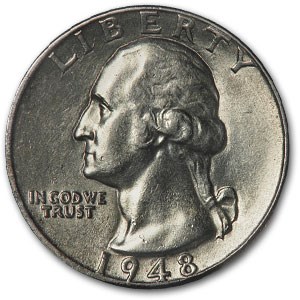 1948-D Washington Quarter AU 1948-D Washington Quarter AU