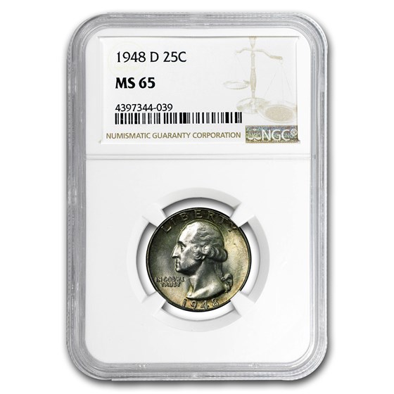 1948-D Washington Quarter MS-65 NGC 1948-D Washington Quarter MS-65 NGC