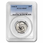 1948-D Washington Quarter MS-65 PCGS
