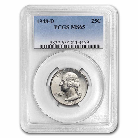 1948-D Washington Quarter MS-65 PCGS 1948-D Washington Quarter MS-65 PCGS