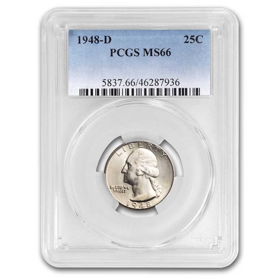 1948-D Washington Quarter MS-66 PCGS