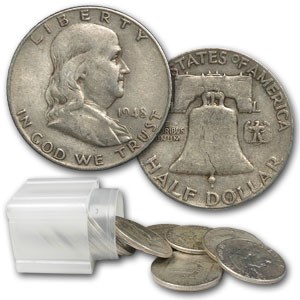 1948 Franklin Half Dollar 20-Coin Roll Avg Circ 1948 Franklin Half Dollar 20-Coin Roll Avg Circ