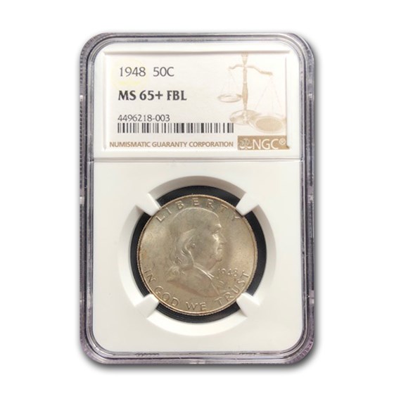 1948 Franklin Half Dollar MS-65+ NGC (FBL) 1948 Franklin Half Dollar MS-65+ NGC (FBL)