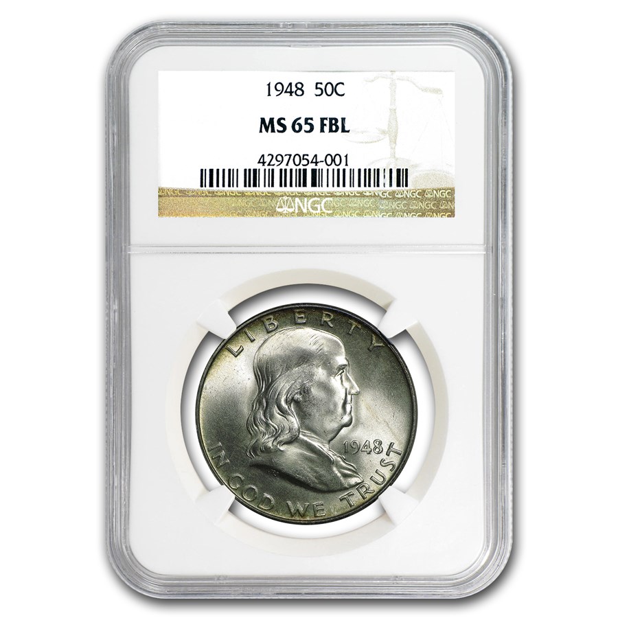1948 Franklin Half Dollar MS-65 NGC (FBL)