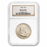 1948 Franklin Half Dollar MS-66 NGC (FBL)