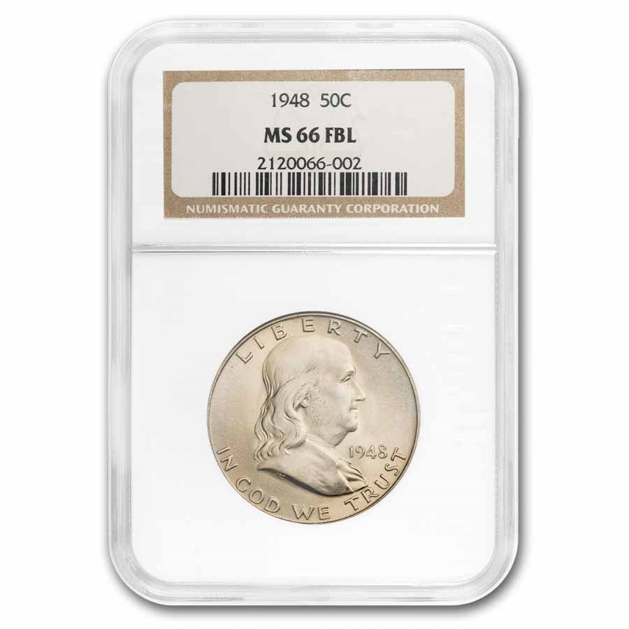 1948 Franklin Half Dollar MS-66 NGC (FBL)