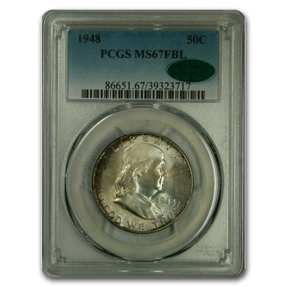 1948 Franklin Half Dollar MS-67 PCGS CAC (FBL) 1948 Franklin Half Dollar MS-67 PCGS CAC (FBL)