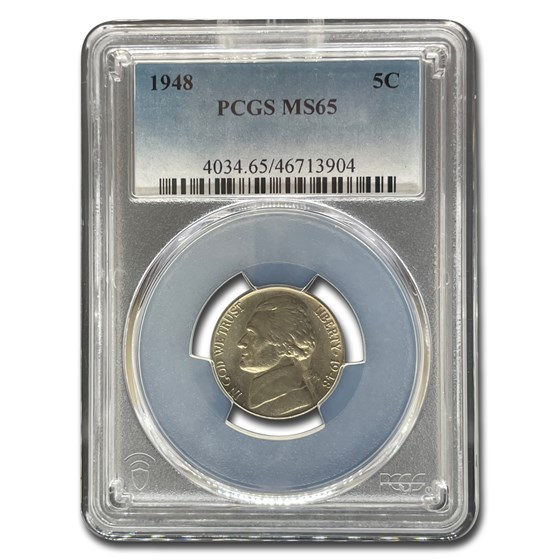 1948 Jefferson Nickel MS-65 PCGS 1948 Jefferson Nickel MS-65 PCGS