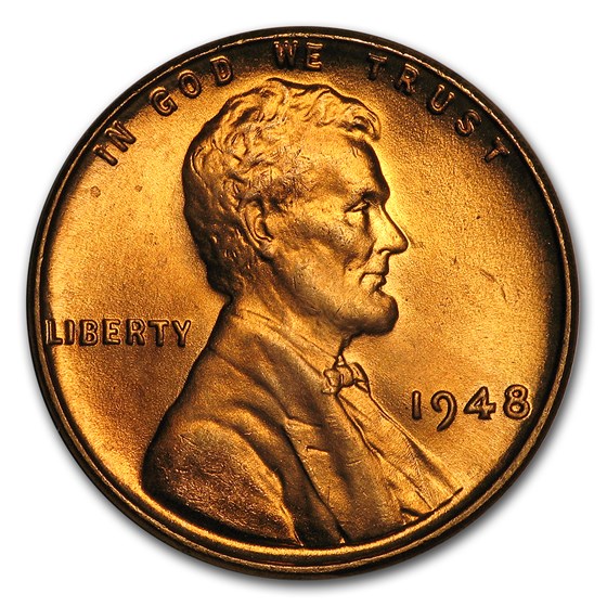1948 Lincoln Cent BU (Red) 1948 Lincoln Cent BU (Red)