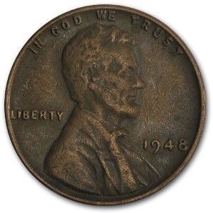 1948 Lincoln Cent Fine+ 1948 Lincoln Cent Fine+