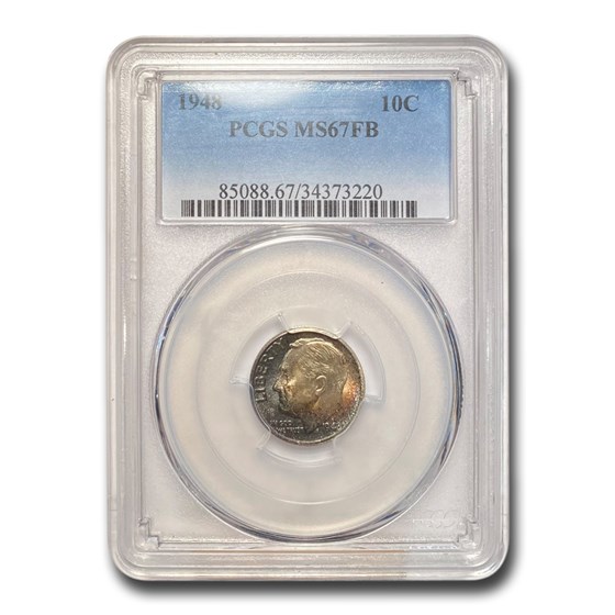 1948 Roosevelt Dime MS-67 PCGS (FB) 1948 Roosevelt Dime MS-67 PCGS (FB)