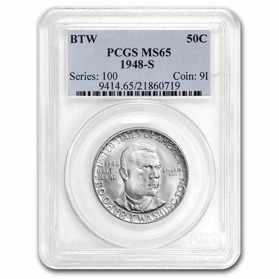 1948-S Booker T. Washington Half Dollar MS-65 PCGS 1948-S Booker T. Washington Half Dollar MS-65 PCGS