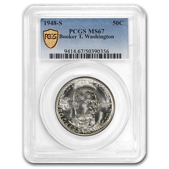 1948-S Booker T. Washington Half Dollar MS-67 PCGS 1948-S Booker T. Washington Half Dollar MS-67 PCGS