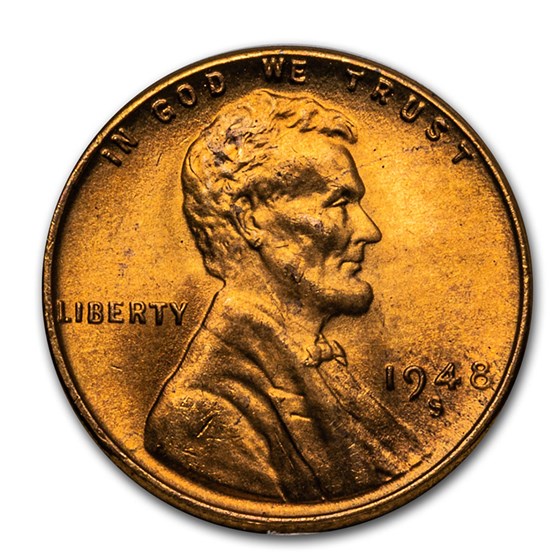 1948-S Lincoln Cent BU (Red) 1948-S Lincoln Cent BU (Red)