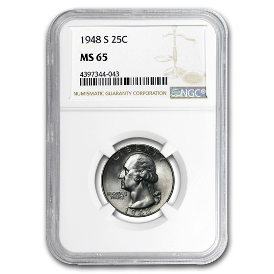 1948-S Washington Quarter MS-65 NGC 1948-S Washington Quarter MS-65 NGC