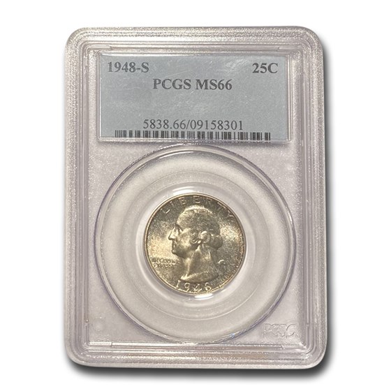 1948-S Washington Quarter MS-66 PCGS 1948-S Washington Quarter MS-66 PCGS