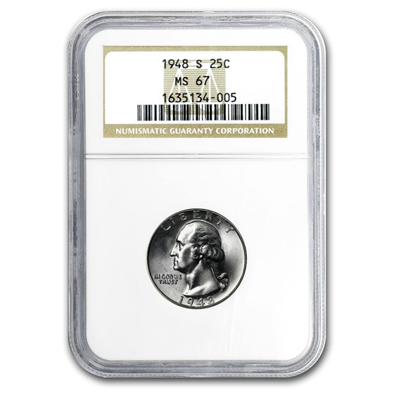 1948-S Washington Quarter MS-67 NGC 1948-S Washington Quarter MS-67 NGC