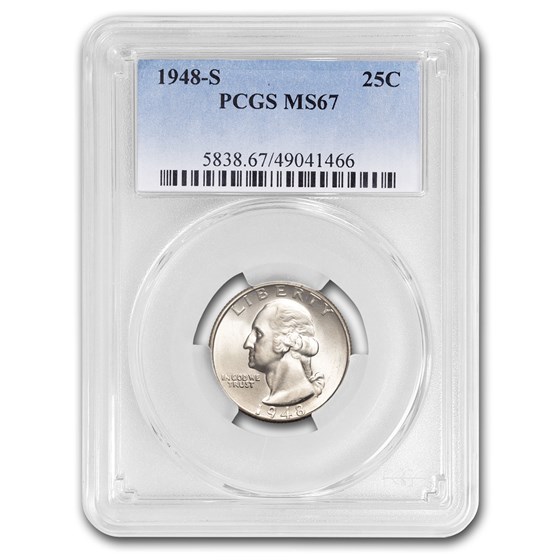 1948-S Washington Quarter MS-67 PCGS 1948-S Washington Quarter MS-67 PCGS