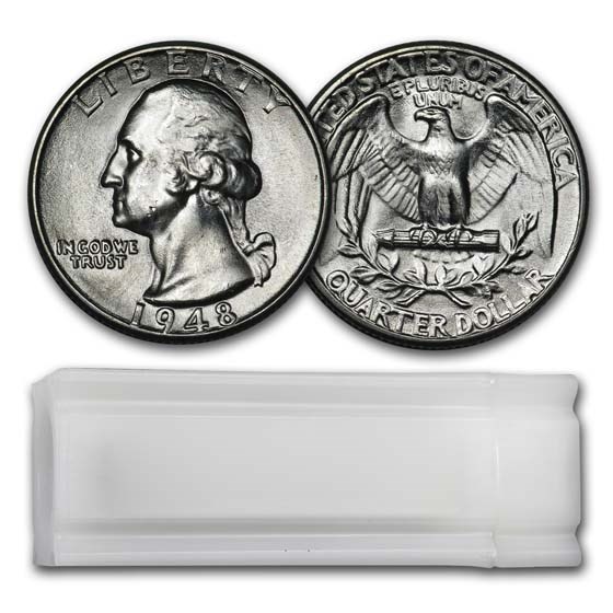 1948 Washington Quarter 40-Coin Roll BU 1948 Washington Quarter 40-Coin Roll BU