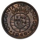 1949 Angola Bronze 20 Centavos AU