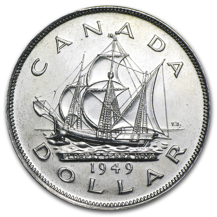 1949 Canada Silver Dollar George VI AU