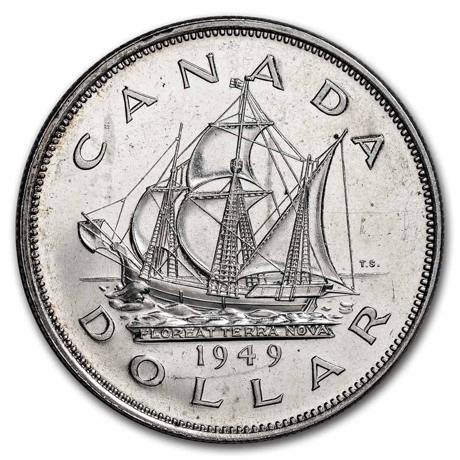 1949 Canada Silver Dollar George VI BU