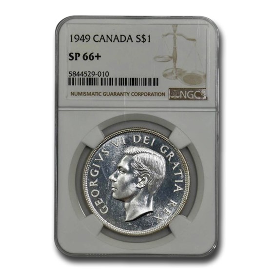 1949 Canada Silver Dollar George VI SP-66+ NGC 1949 Canada Silver Dollar George VI SP-66+ NGC
