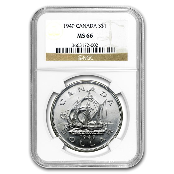 1949 Canada Silver Dollar MS-66 NGC 1949 Canada Silver Dollar MS-66 NGC