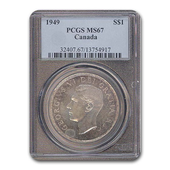 1949 Canada Silver Dollar MS-67 PCGS 1949 Canada Silver Dollar MS-67 PCGS