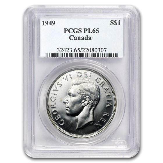 1949 Canada Silver Dollar PL-65 PCGS 1949 Canada Silver Dollar PL-65 PCGS
