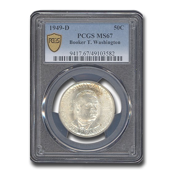 1949-D Booker T. Washington Half Commem MS-67 PCGS 1949-D Booker T. Washington Half Commem MS-67 PCGS