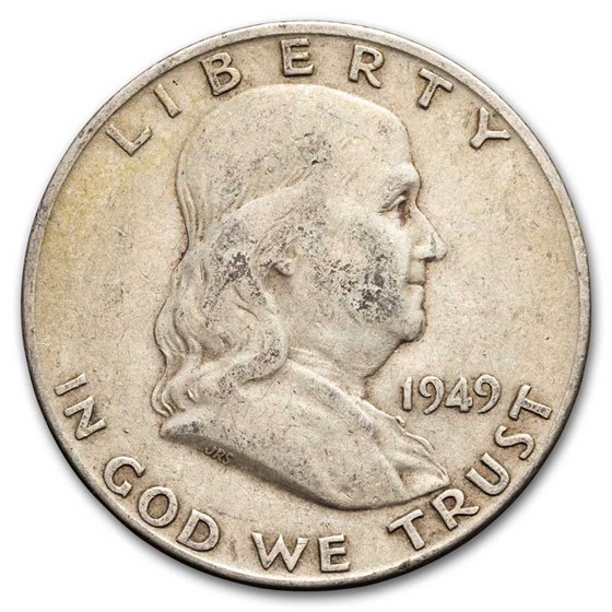 1949-D Franklin Half Dollar 20-Coin Roll Avg Circ 1949-D Franklin Half Dollar 20-Coin Roll Avg Circ