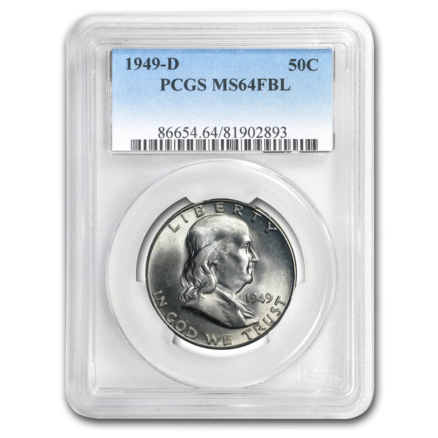 1949-D Franklin Half Dollar MS-64 PCGS (FBL)