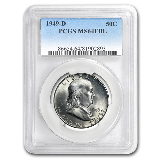 1949-D Franklin Half Dollar MS-64 PCGS (FBL) 1949-D Franklin Half Dollar MS-64 PCGS (FBL)