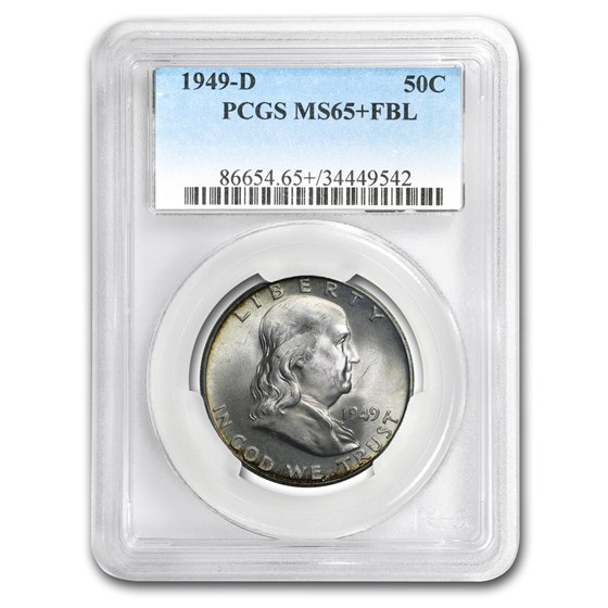1949-D Franklin Half Dollar MS-65+ PCGS (FBL) 1949-D Franklin Half Dollar MS-65+ PCGS (FBL)