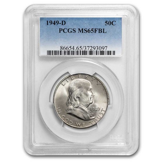 1949-D Franklin Half Dollar MS-65 PCGS (FBL) 1949-D Franklin Half Dollar MS-65 PCGS (FBL)