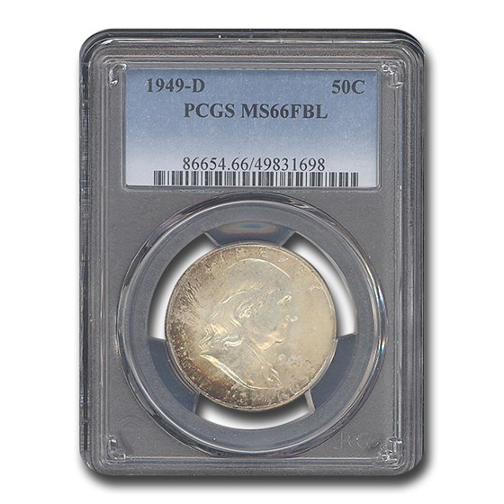 1949-D Franklin Half Dollar MS-66 PCGS (FBL) 1949-D Franklin Half Dollar MS-66 PCGS (FBL)