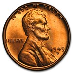 1949-D Lincoln Cent 50-Coin Roll BU