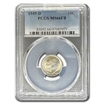 1949-D Roosevelt Dime MS-66 PCGS (FB)