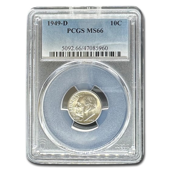1949-D Roosevelt Dime MS-66 PCGS 1949-D Roosevelt Dime MS-66 PCGS