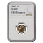 1949-D Roosevelt Dime MS-68 NGC (FT)