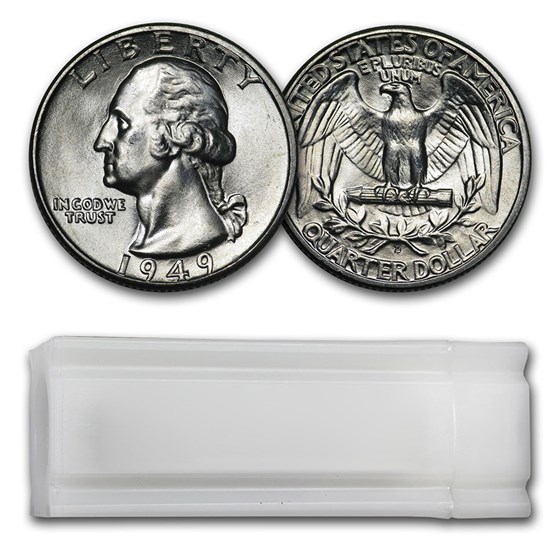 1949-D Washington Quarter 40-Coin Roll BU 1949-D Washington Quarter 40-Coin Roll BU