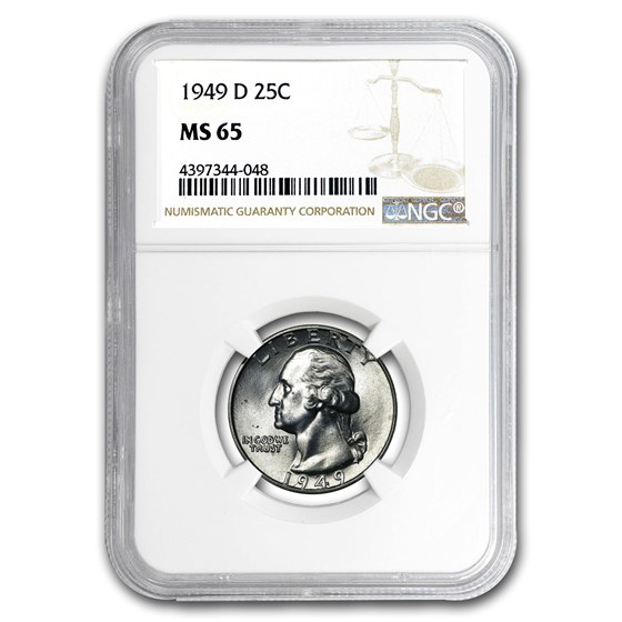 1949-D Washington Quarter MS-65 NGC