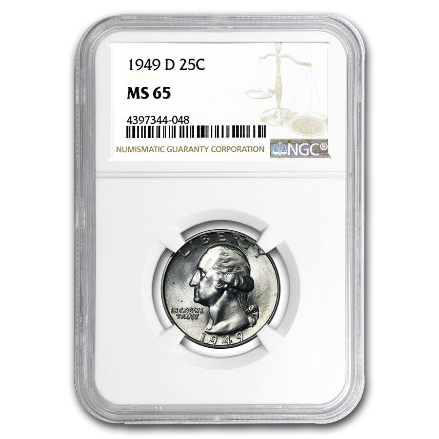 1949-D Washington Quarter MS-65 NGC