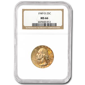 1949-D Washington Quarter MS-66 NGC