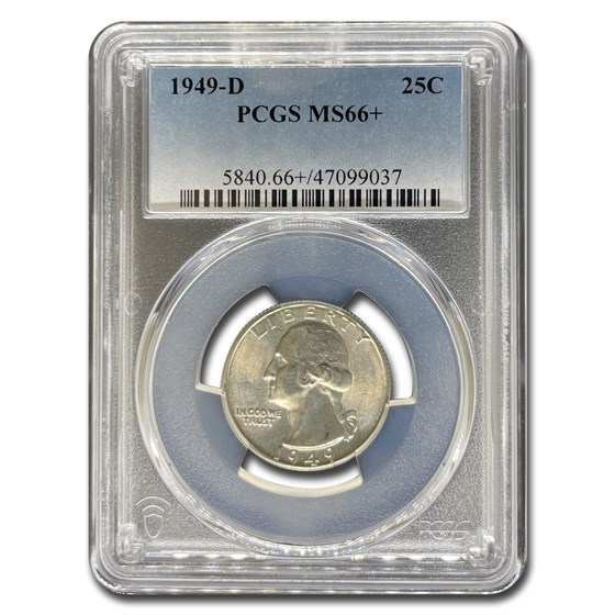 1949-D Washington Quarter MS-66+ PCGS 1949-D Washington Quarter MS-66+ PCGS