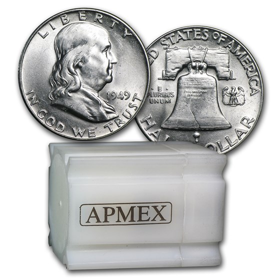 1949 Franklin Half Dollar 20-Coin Roll BU 1949 Franklin Half Dollar 20-Coin Roll BU