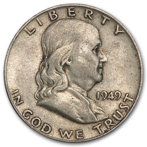 1949 Franklin Half Dollar Fine/XF