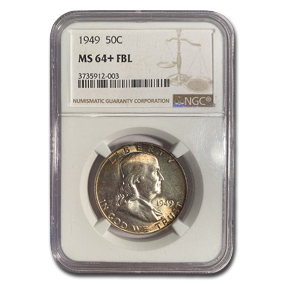 1949 Franklin Half Dollar MS-64+ NGC (FBL) 1949 Franklin Half Dollar MS-64+ NGC (FBL)