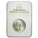 1949 Franklin Half Dollar MS-64 NGC (FBL)